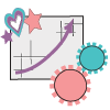 pink-teal-gears-on-chart-arrow-going-to-upper-right